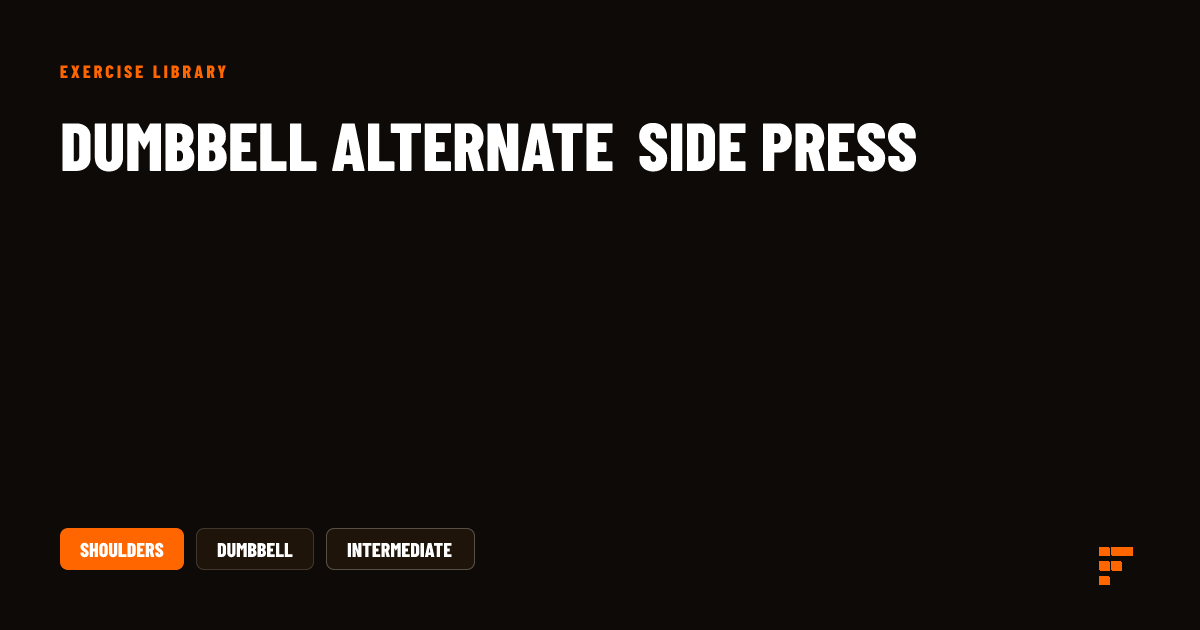 Dumbbell Alternate Side Press: Form & Tips | Forge AI Trainer